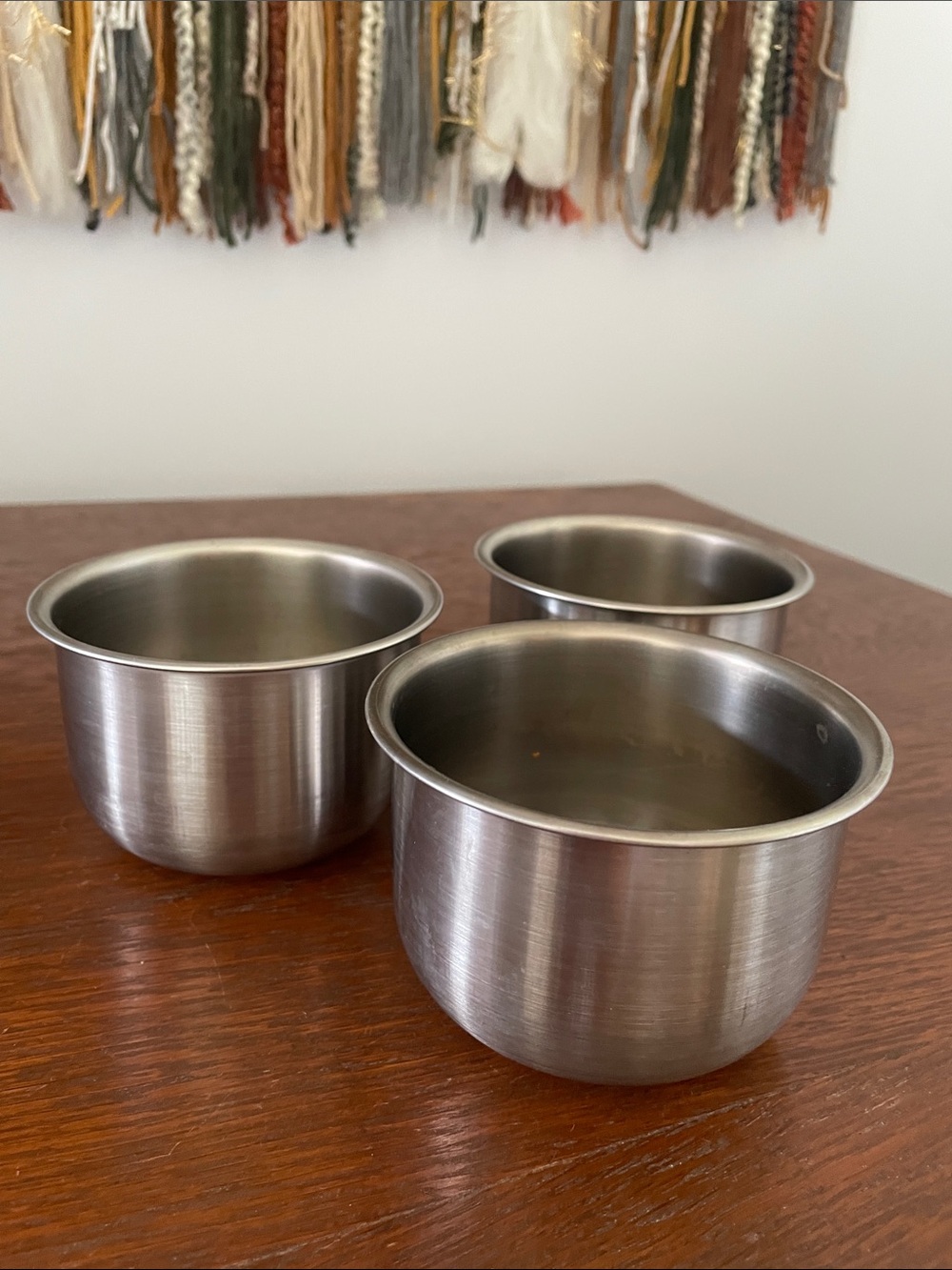 Stainless Steel Prep Cups - Set of 3